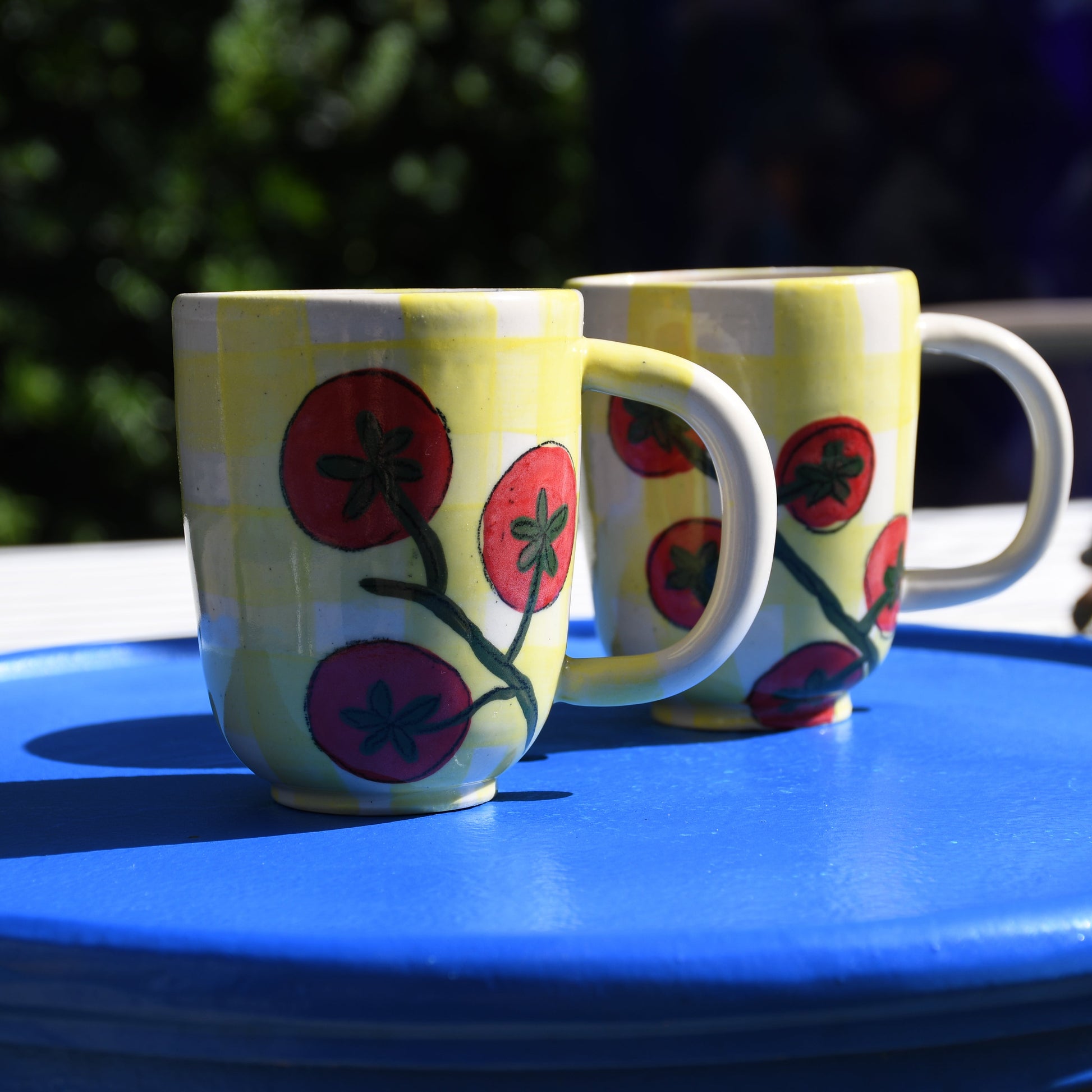 Tomatoes on Yellow Mug