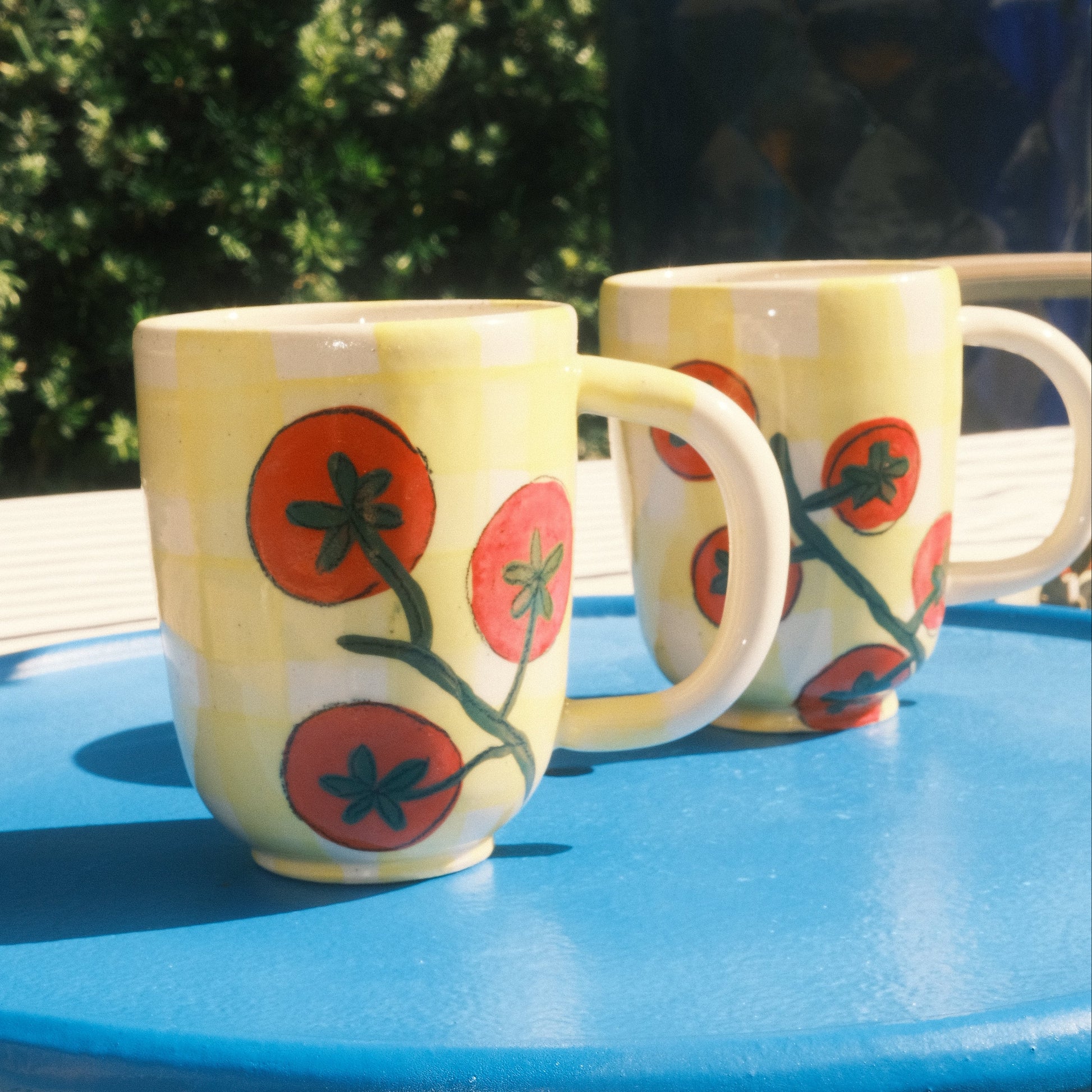 Tomatoes on Yellow Mug