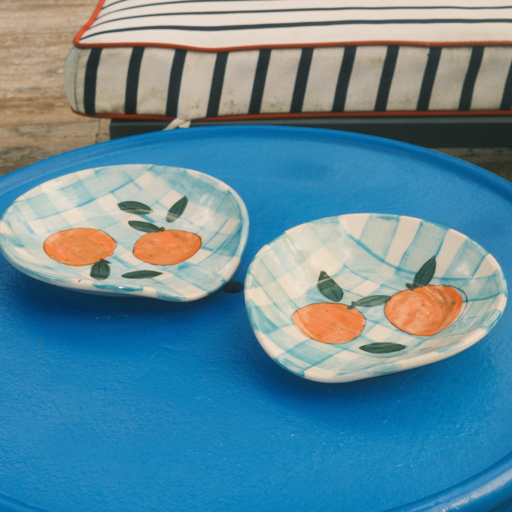 Orange Gingham Spoon Rest