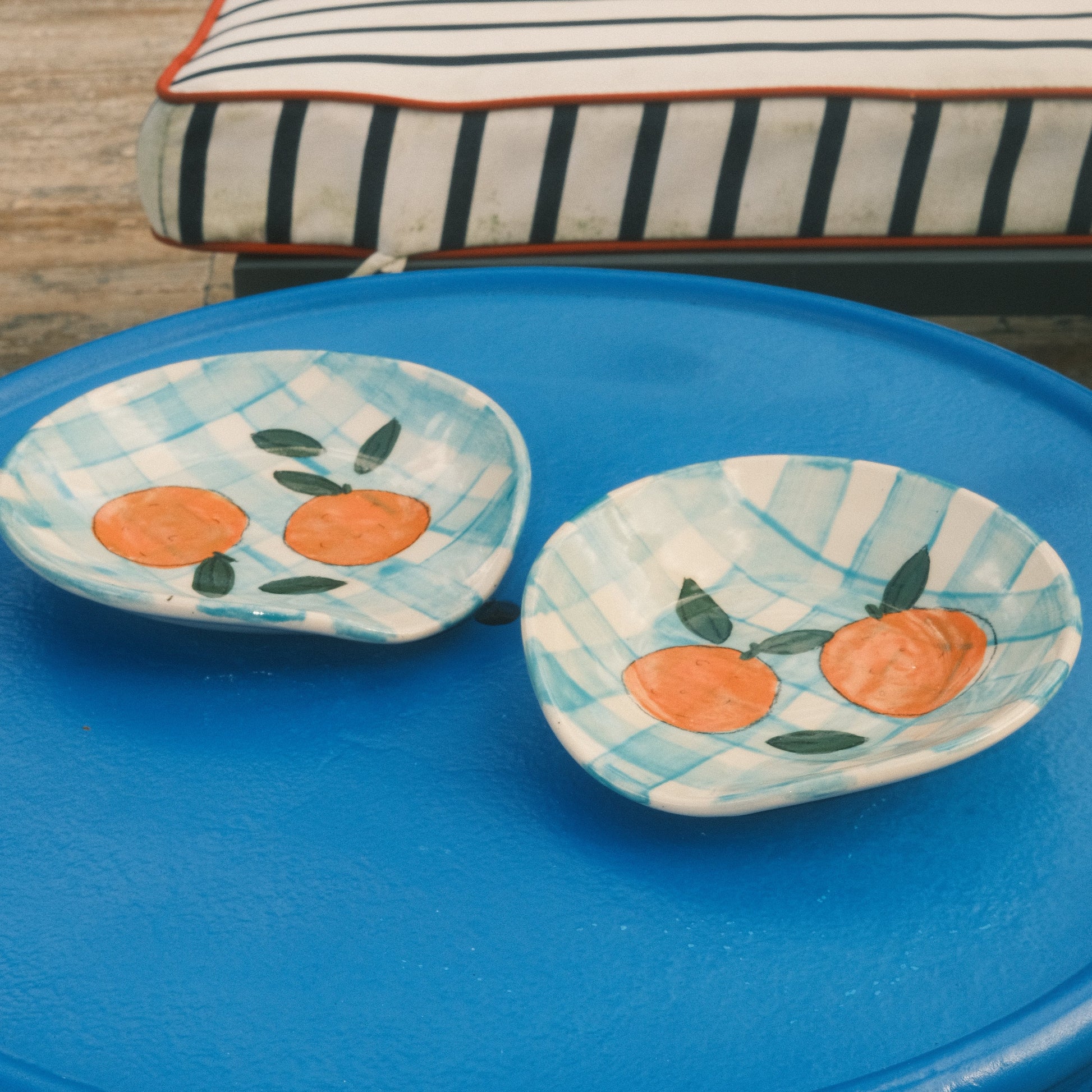 Orange Gingham Spoon Rest