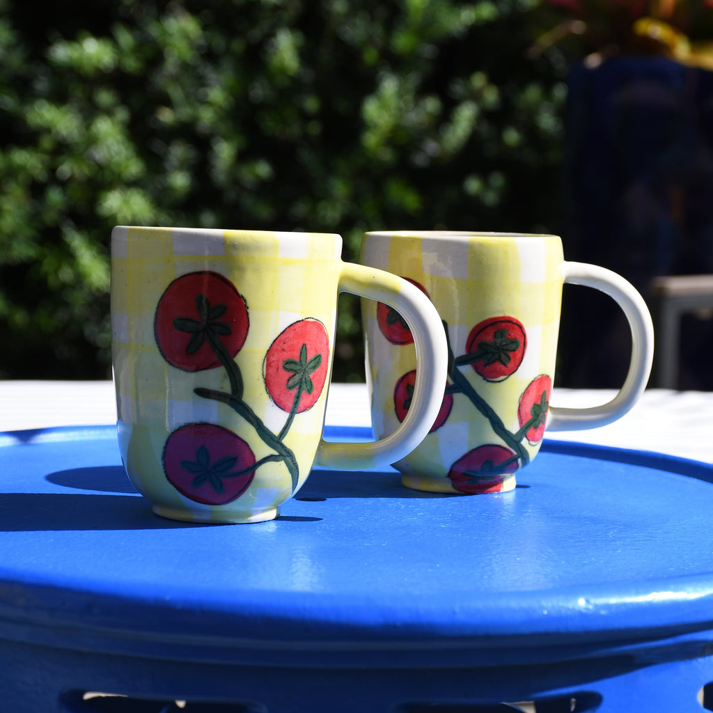 Tomatoes on Yellow Mug