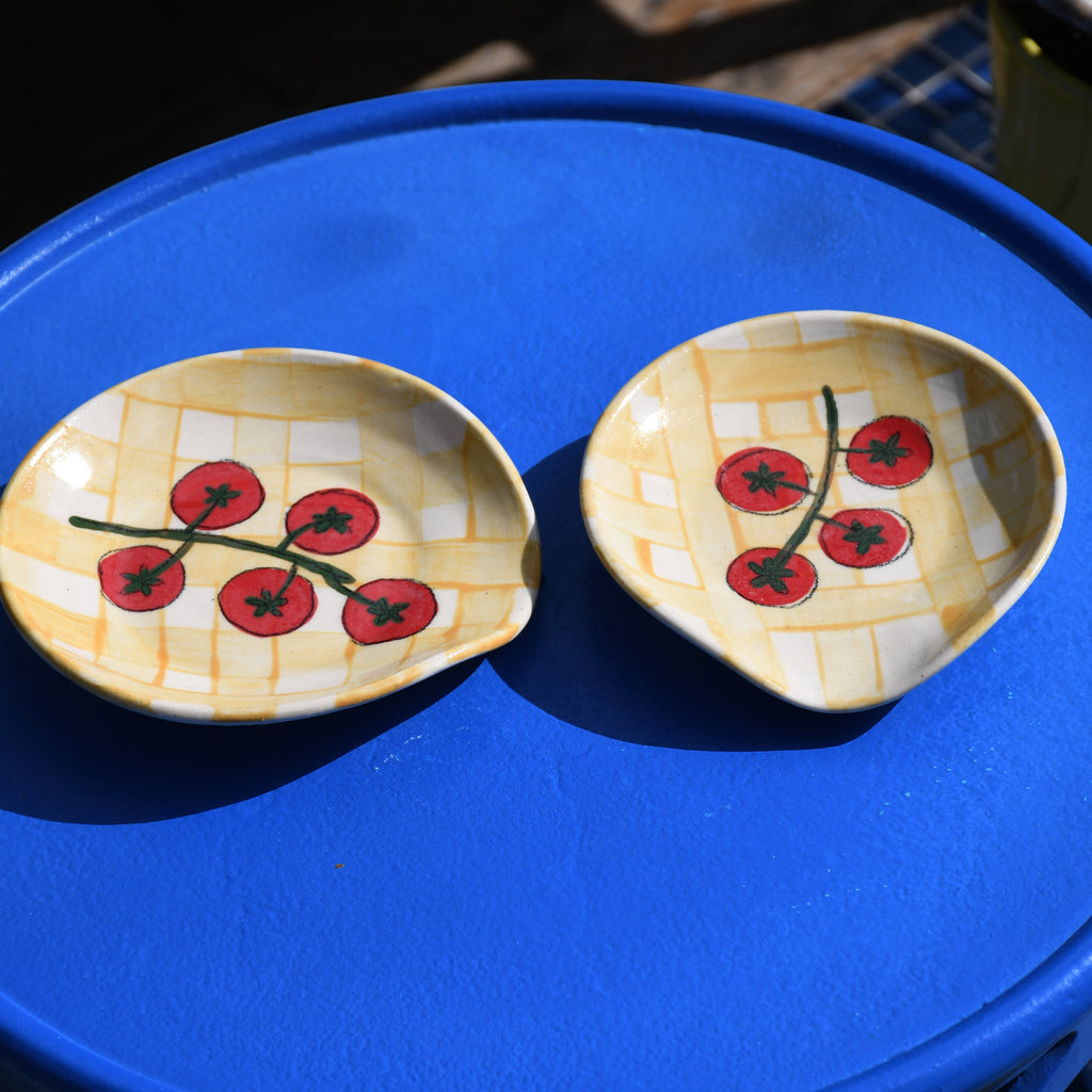 Tomato Gingham Spoon Rest