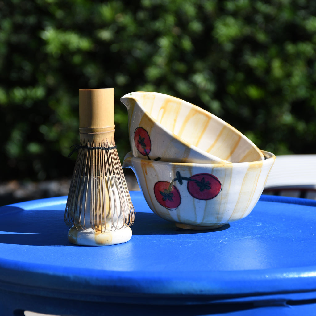The Tomato Gingham Matcha Set