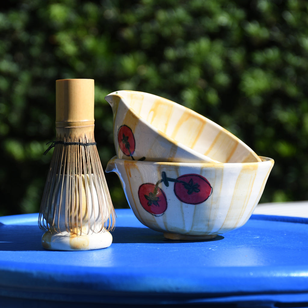 The Tomato Gingham Matcha Set