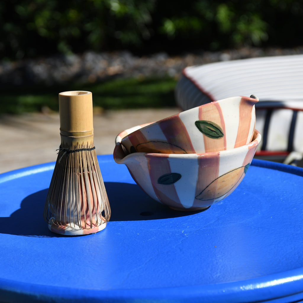 The Lemon Gingham Matcha set