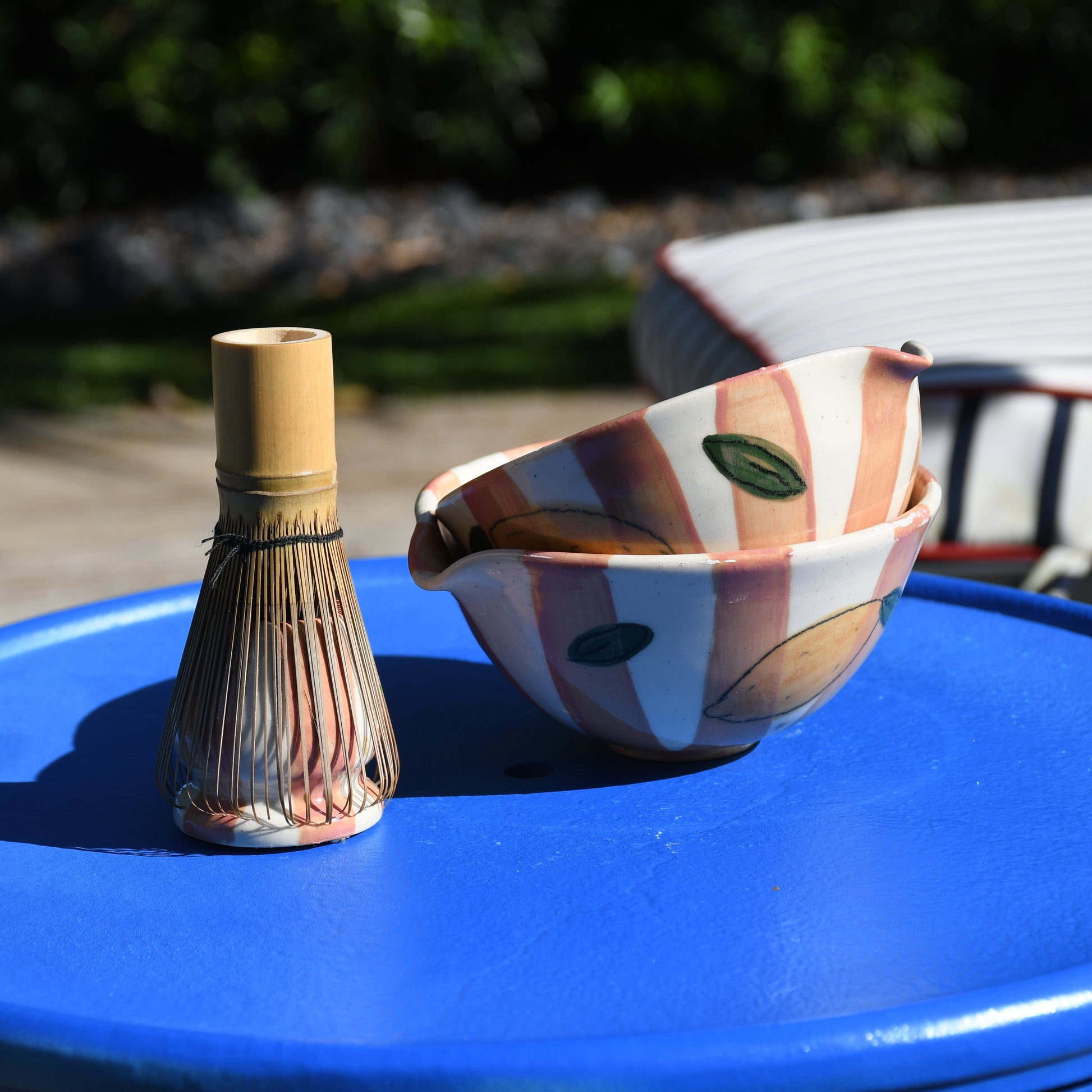 The Lemon Gingham Matcha set