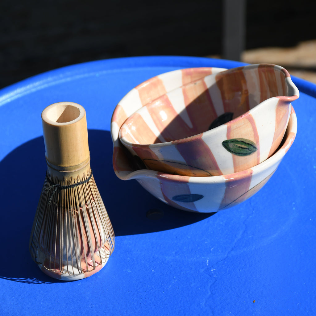 The Lemon Gingham Matcha set